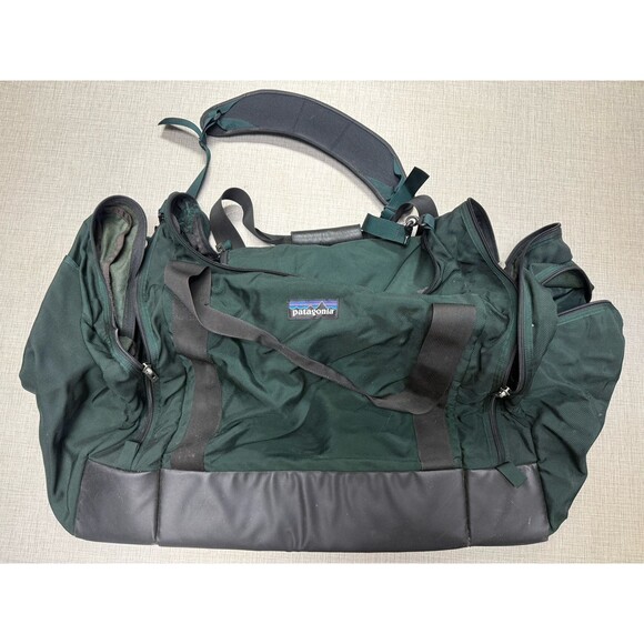 Vintage patagonia 90’s 2 Way Camping Large Duffle Bag Green Shoulder Hand - Picture 1 of 7